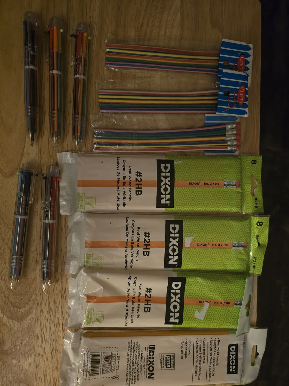 DIXXON #2 HB Yellow & Green Pencil Packs - Multipack School & Party Supply